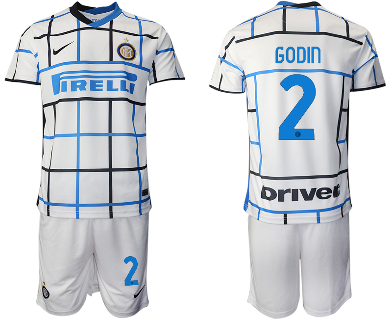 Men 2020-2021 club Inter milan away #2 white Soccer Jerseys->inter milan jersey->Soccer Club Jersey